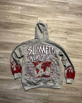 Casual Hip Hop Slime Flame Graphic Hoodie