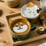 Animal Ceramic Coffee Cup Gift with Lid Mug Coffee Cup Breakfast Milk Mug Porcelain
