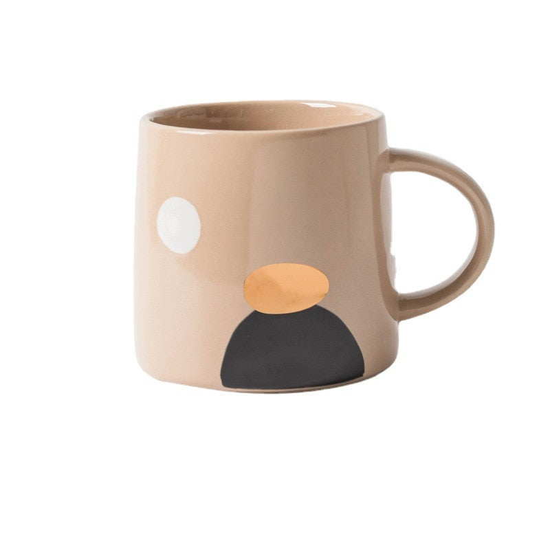 Mug creative semi-circular personalized coffee milk cup set