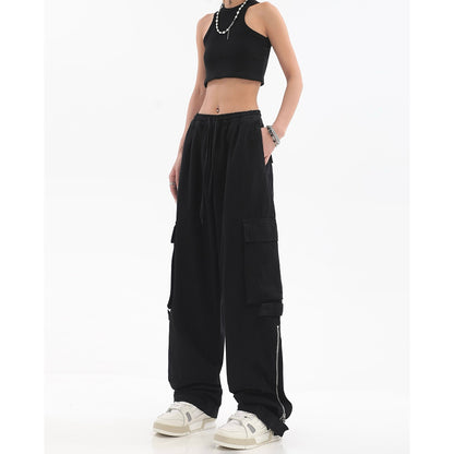 Side Pocket Cargo Pants Women Trousers Baggy Y2k High