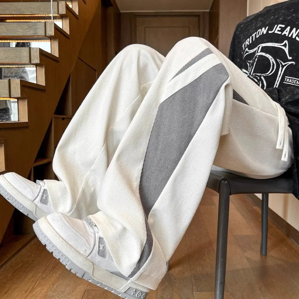 Corduroy Pants for Men with Loose and Straight Leg Casual Pants