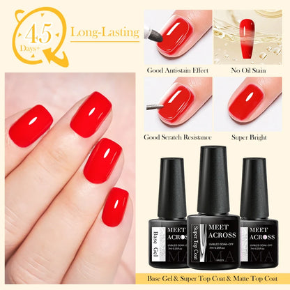 7ml Super Top Coat Gel Nail Base Gel Matte Top Coat Semi-Permanent