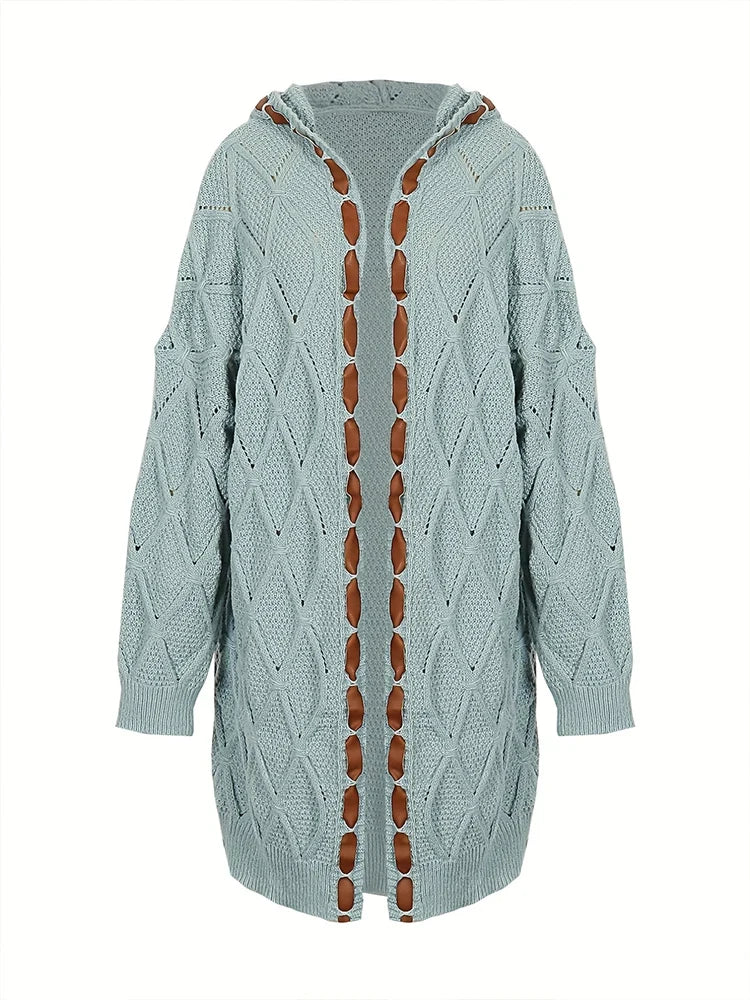 2024 Elegant Loose Hooded Cardigan for Women