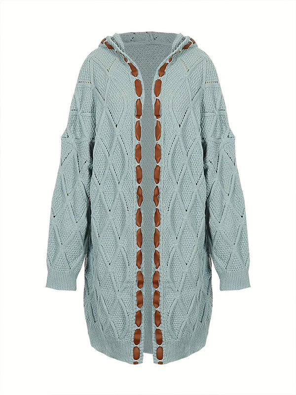 2024 Elegant Loose Hooded Cardigan for Women