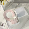 Ceramic Coffee Cup Saucer Set Modern Gift Box Tea Service