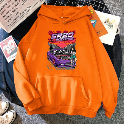 Männer Hoodies JDM Auto gedruckt Harajuku Pullover