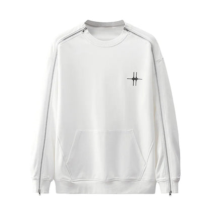 Men Zipper Hoodie Loose Long Sleeve Casual Streetwear