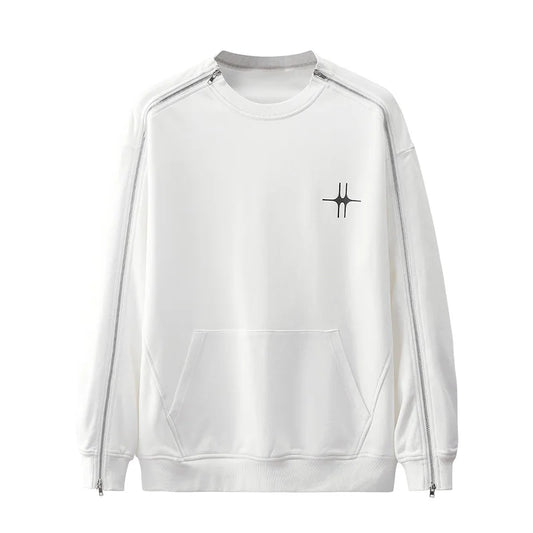 Men Zipper Hoodie Loose Long Sleeve Casual Streetwear
