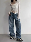 Vintage Y2k Jeans Women Baggy Streetwear Fashion High Waist