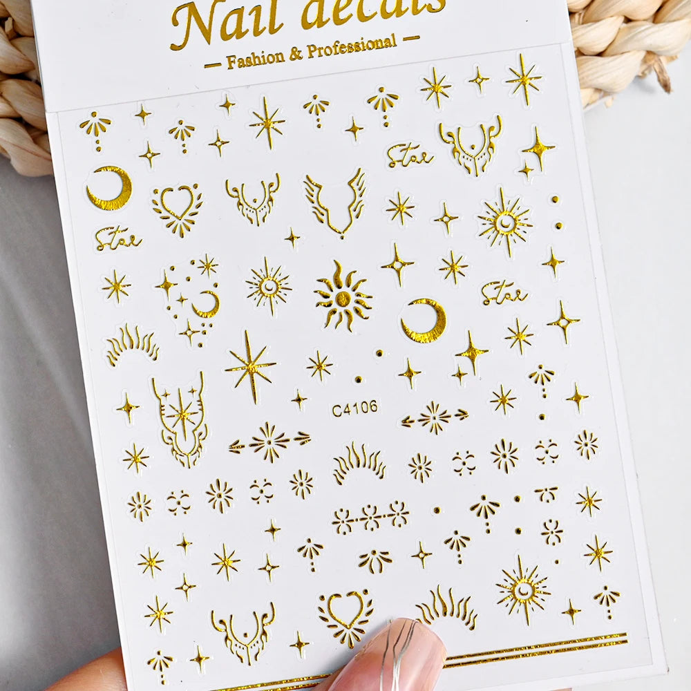 Glossy Y2K Star Nail Decals