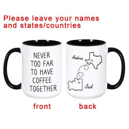 Best Friend Gift Never Too Far To Have Coffee Together