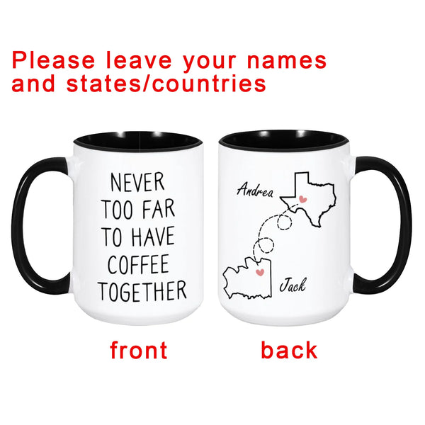 Best Friend Gift Never Too Far To Have Coffee Together