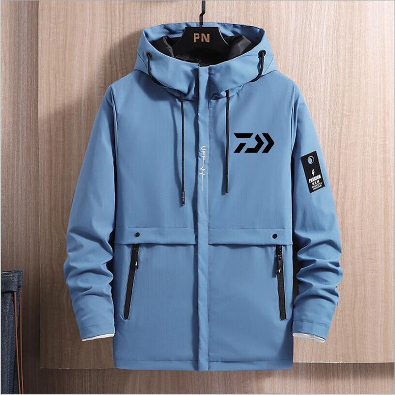 Spring Autumn  Fishing   Jacket Hooded Windbreaker Senior Cycling Leisure Sportswear Top - xinnzy