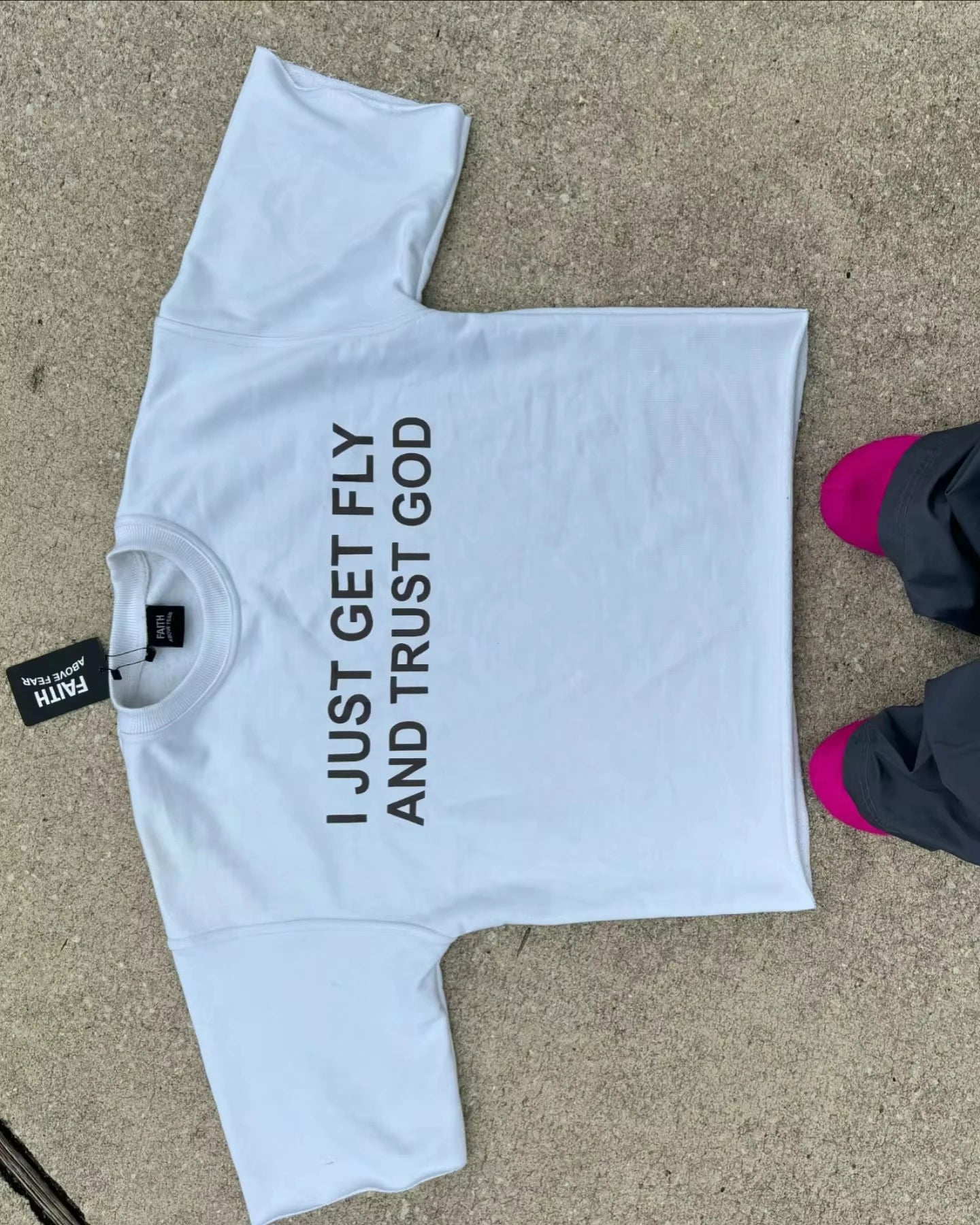 I Just Fly Trust God Tshirt Women Y2K Harajuku Streetwear