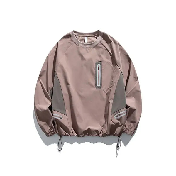 Outdoor Sport Splice Long Sleeve Loose Casual Fashion Waterproof