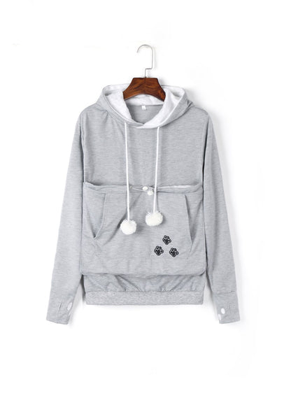 Sweatshirt Hoodie Damen Haustier Kapuze