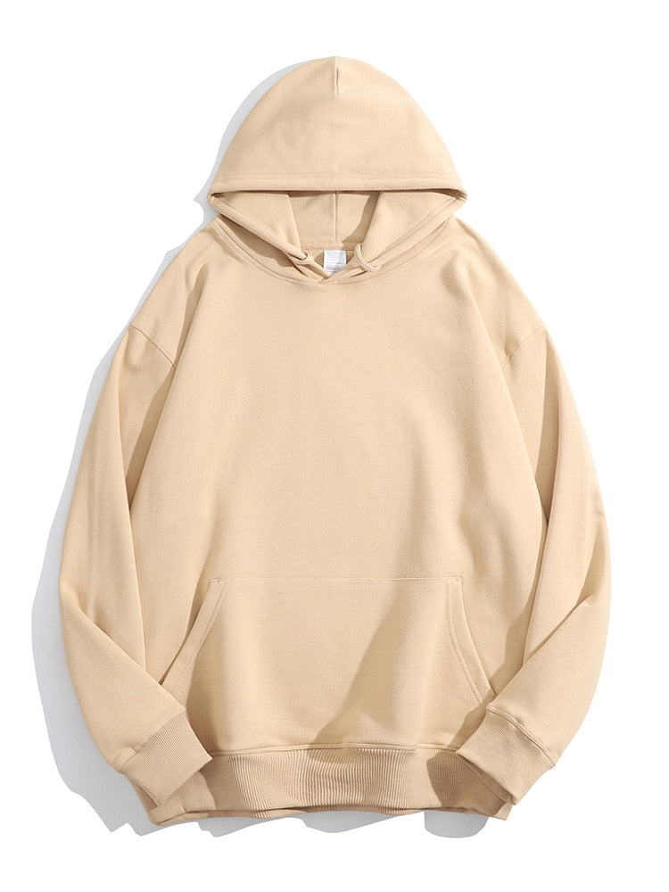 Women Hoodies Pullover Thick Solid Loose Cotton