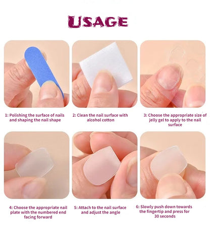 Nials Ballet Style Grace French Handmade 3D Medium Almond