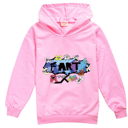 Kinder Alphabet Lore Hoodie Cartoon Tops für Kinder und Jugendliche, Frühling Herbst Vollärmelige Hoodies