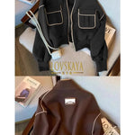 women's winter plush and thickened oversized motorcycle jacket