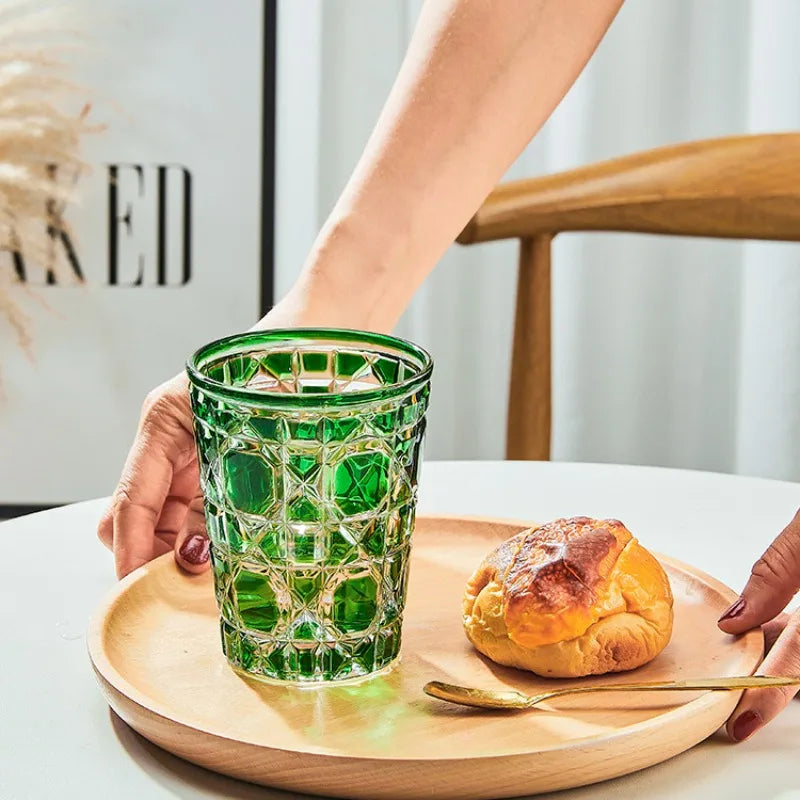 310ml Glas Wasserflasche Glaswaren Vintage Wasserbecher Trinken 