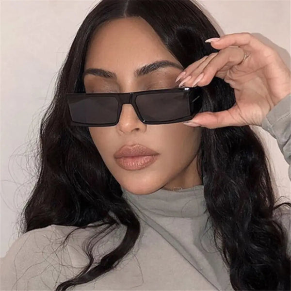 UV400 Rectangle Punk Designer Sunglasses Women