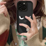 Liquid Silicone Skin Feel Case für iPhone Eyes Full Cover Cover