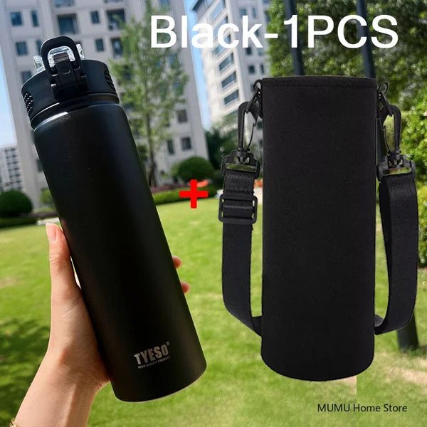 Insulated Water Bottle with Straw 600ml 750ml Stainless Steel