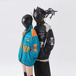 High Street Letter Print Varsity Jacket Men Spring Patchwork Windbreak Coat