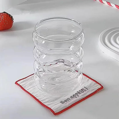 350ML Glas Tasse Wärme-beständig Raupe Form Trinkgläser Kaffee 