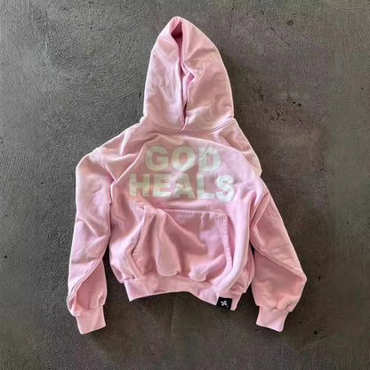 American Retro Y2K Gothic Oversized Hoodie Casual Streetwear