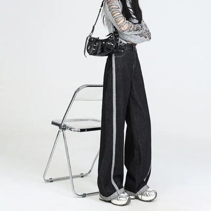 Women's Y2K Grunge Baggy Patchwork Denim Pants