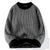 Mens Crew Neck Sweater Loose Fit Warm Layering Pullover Fall Winter