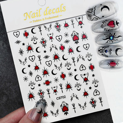 Glossy Y2K Star Nail Decals
