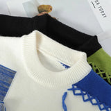 Patchwork Sweater Hip-Hop Warm Streetwear