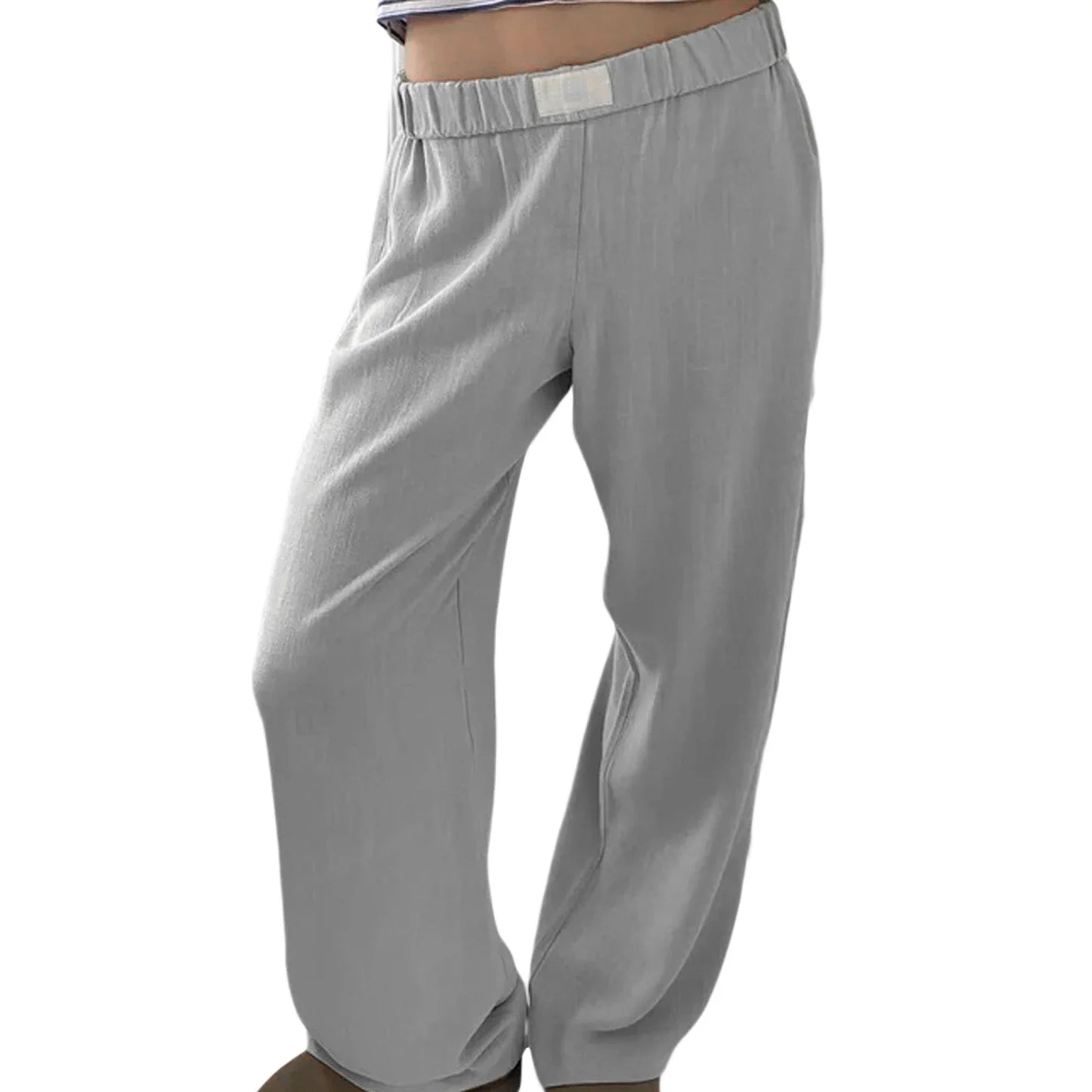 Women's Y2K Vintage Retro Casual Long Pants Elastic Wide Waist