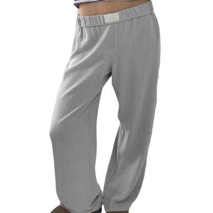 Women's Y2K Vintage Retro Casual Long Pants Elastic Wide Waist