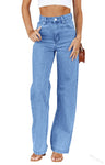 Y2K High Waist Jeanshose Baggy Straight-Leg Retro Style