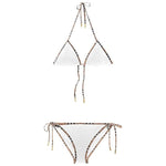 Triangle Bikini Women Swimwear Sexy Style Hanging Neck Gathering