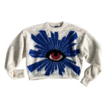 Retro Cotton Print Eye Graphic American Pullover Sweater Style Hip Hop For Men