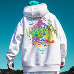 Herbst Graffiti Brief gedruckt Pullover Hip Hop Hoodies für Männer