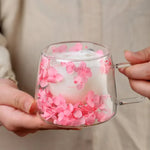 Glass Mug with Dried Flowers