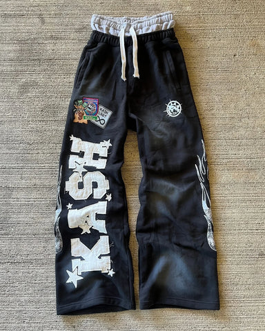 Sweatpants Y2K Pants Men Gothic Hip Hop Letter Patch Retro