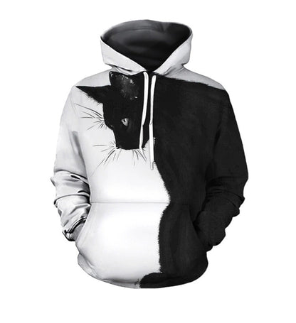 Fashion Cat 3D Hoodie Sweatshirts Pullover Casual Streetwear