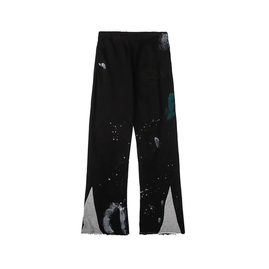 Graffiti Letter Print Men’s Sweatpants Loose Fit Fashion Slacks