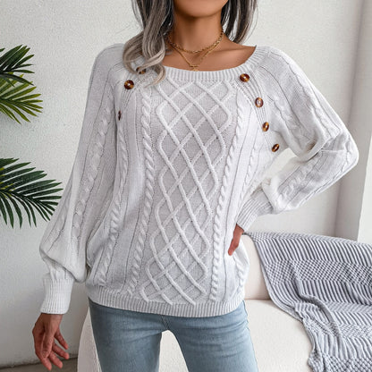 Women Sweater Streetwear Pullovers Knitted Warm Long Sleeves Casual