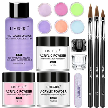 Nail Acrylic Powder and Liquid Monomer Set Acrylic Nail