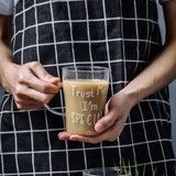 Kaffee-Tee-Becher, Getränke, Dessertbecher, Glasbecher, Griff, Trinkgeschirr