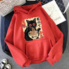 Cat Eating Ramen Hoodie Womens Plus Size Cute Graphic Sweatshirt 90s