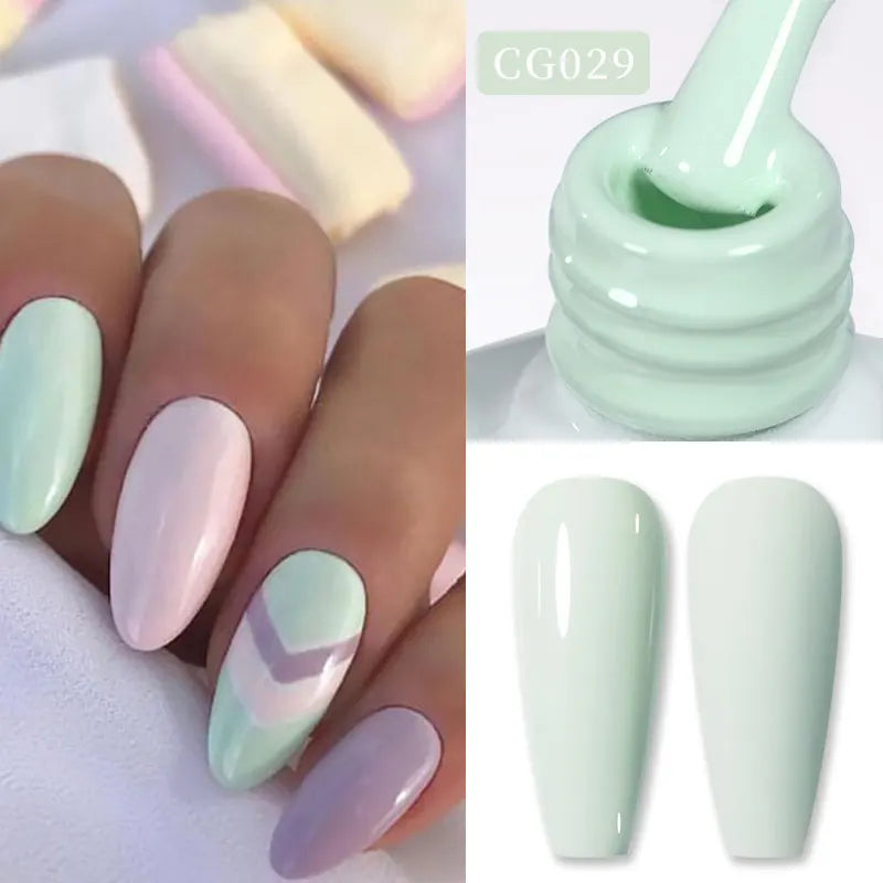 Jelly Nude Gel Nail Polish 10ml Light Pink Peach Translucent Color UV